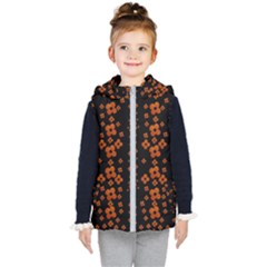 Oil Painted Bloom Brighten Up In The Night Kids  Hooded Puffer Vest