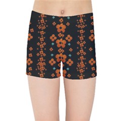 Oil Painted Bloom Brighten Up In The Night Kids  Sports Shorts by pepitasart