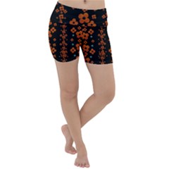 Oil Painted Bloom Brighten Up In The Night Lightweight Velour Yoga Shorts by pepitasart