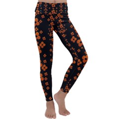 Oil Painted Bloom Brighten Up In The Night Kids  Lightweight Velour Classic Yoga Leggings by pepitasart