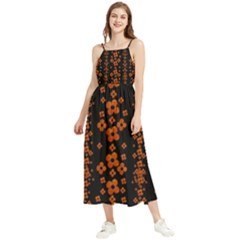 Oil Painted Bloom Brighten Up In The Night Boho Sleeveless Summer Dress by pepitasart