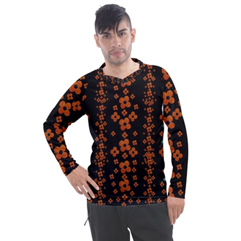 Oil Painted Bloom Brighten Up In The Night Men s Pique Long Sleeve Tee by pepitasart