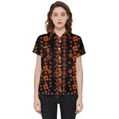 Oil Painted Bloom Brighten Up In The Night Short Sleeve Pocket Shirt