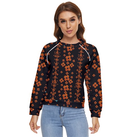 Oil Painted Bloom Brighten Up In The Night Women s Long Sleeve Raglan Tee by pepitasart