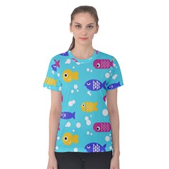 Fish Graphic Seamless Pattern Seamless Pattern Women s Cotton Tee