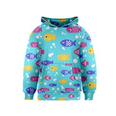 Fish Graphic Seamless Pattern Seamless Pattern Kids  Pullover Hoodie