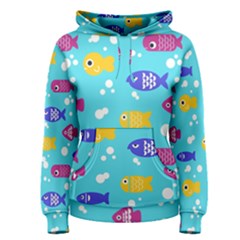 Fish Graphic Seamless Pattern Seamless Pattern Women s Pullover Hoodie