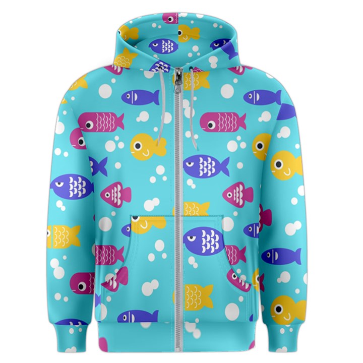 Fish Graphic Seamless Pattern Seamless Pattern Men s Zipper Hoodie