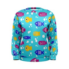 Fish Graphic Seamless Pattern Seamless Pattern Women s Sweatshirt