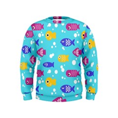 Fish Graphic Seamless Pattern Seamless Pattern Kids  Sweatshirt