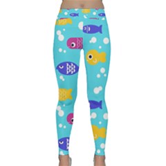 Fish Graphic Seamless Pattern Seamless Pattern Classic Yoga Leggings