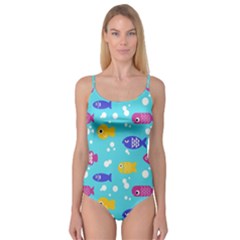 Fish Graphic Seamless Pattern Seamless Pattern Camisole Leotard 