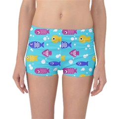 Fish Graphic Seamless Pattern Seamless Pattern Boyleg Bikini Bottoms