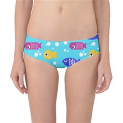 Fish Graphic Seamless Pattern Seamless Pattern Classic Bikini Bottoms