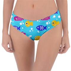 Fish Graphic Seamless Pattern Seamless Pattern Reversible Classic Bikini Bottoms