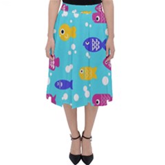 Fish Graphic Seamless Pattern Seamless Pattern Classic Midi Skirt by Ravend