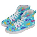 Fish Graphic Seamless Pattern Seamless Pattern Women s Hi-Top Skate Sneakers View2