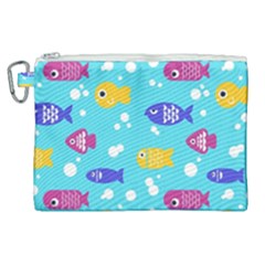 Fish Graphic Seamless Pattern Seamless Pattern Canvas Cosmetic Bag (xl) by Ravend