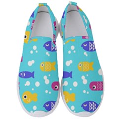 Fish Graphic Seamless Pattern Seamless Pattern Men s Slip On Sneakers by Ravend