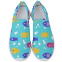 Fish Graphic Seamless Pattern Seamless Pattern Men s Slip On Sneakers View1