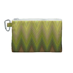 Zig Zag Chevron Classic Pattern Canvas Cosmetic Bag (medium) by Celenk