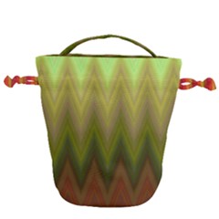 Zig Zag Chevron Classic Pattern Drawstring Bucket Bag by Celenk