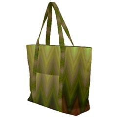 Zig Zag Chevron Classic Pattern Zip Up Canvas Bag by Celenk