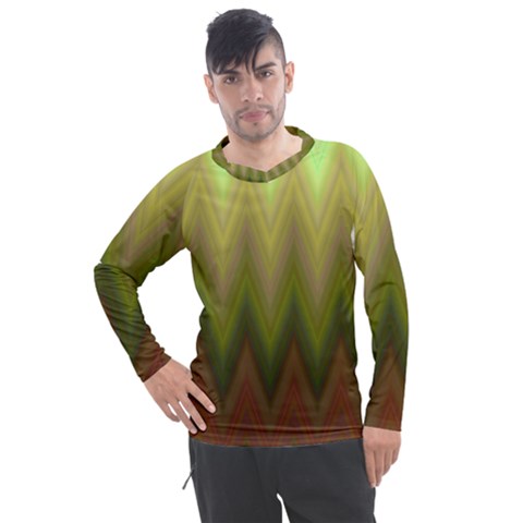 Zig Zag Chevron Classic Pattern Men s Pique Long Sleeve Tee by Celenk