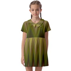 Zig Zag Chevron Classic Pattern Kids  Asymmetric Collar Dress by Celenk