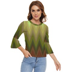 Zig Zag Chevron Classic Pattern Bell Sleeve Top