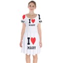 I love mary Short Sleeve Bardot Dress View1