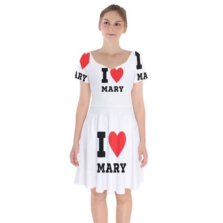 I love mary Short Sleeve Bardot Dress