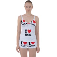 I Love Mary Tie Front Two Piece Tankini by ilovewhateva