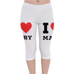 I Love Mary Velvet Capri Leggings  by ilovewhateva