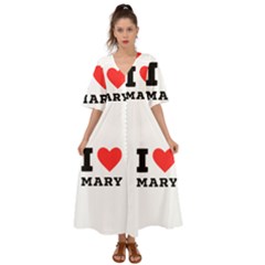 I Love Mary Kimono Sleeve Boho Dress by ilovewhateva