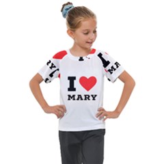 I Love Mary Kids  Mesh Piece Tee