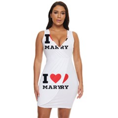 I Love Mary Draped Bodycon Dress by ilovewhateva