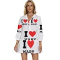 I love mary V-Neck Placket Mini Dress View1