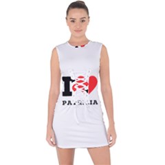 I Love Patricia Lace Up Front Bodycon Dress by ilovewhateva