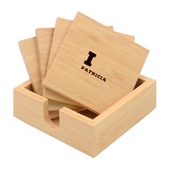 I Love Patricia Bamboo Coaster Set by ilovewhateva