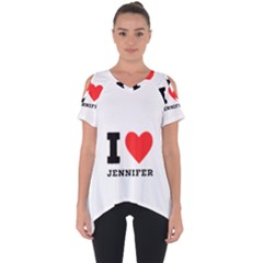 I Love Jennifer  Cut Out Side Drop Tee