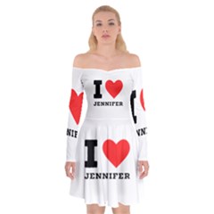 I Love Jennifer  Off Shoulder Skater Dress