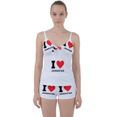 I Love Jennifer  Tie Front Two Piece Tankini