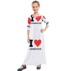 I Love Jennifer  Kids  Quarter Sleeve Maxi Dress