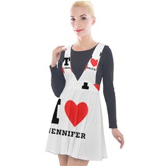 I Love Jennifer  Plunge Pinafore Velour Dress