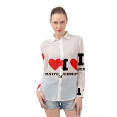 I Love Jennifer  Long Sleeve Chiffon Shirt