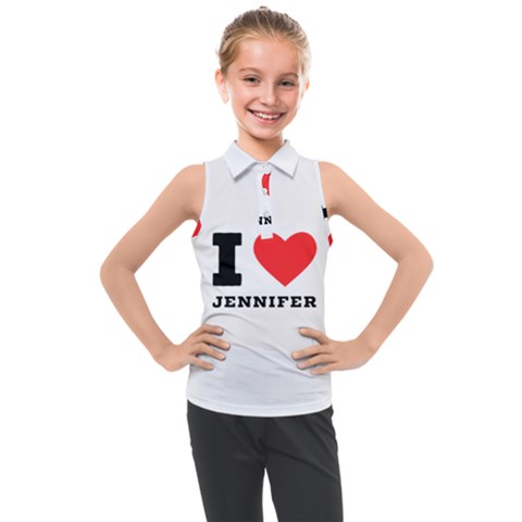 I Love Jennifer  Kids  Sleeveless Polo Tee by ilovewhateva