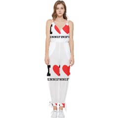 I Love Jennifer  Sleeveless Tie Ankle Chiffon Jumpsuit by ilovewhateva