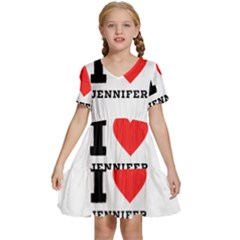 I Love Jennifer  Kids  Short Sleeve Tiered Mini Dress