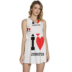 I Love Jennifer  Sleeveless High Waist Mini Dress